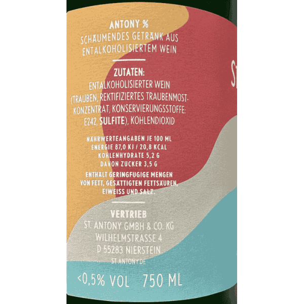 Riesling Sekt Alkoholfrei - St. Antony Riesling Sekt Alkoholfrei - St. Antony