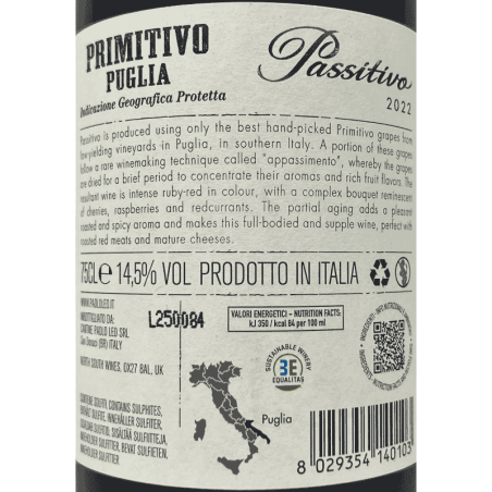 Appassimento Primitivo Passitivo Puglia IGP 2022 - Paolo Leo