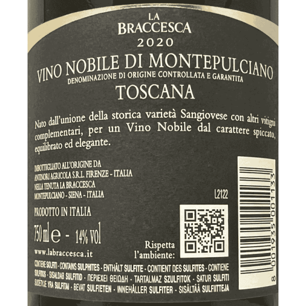 Vino Nobile di Montepulciano DOCG 2020 - Antinori Tenuta La Braccesca Vino Nobile di Montepulciano DOCG 2020 - Antinori Tenuta La Braccesca