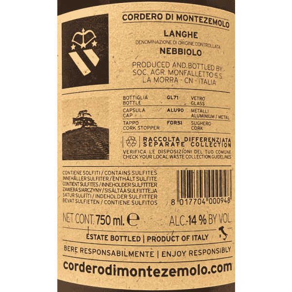 Nebbiolo Langhe DOC 2023 - Cordero di Montezemolo Nebbiolo Langhe DOC 2023 - Cordero di Montezemolo
