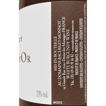 Bourgogne Cote d'or Blanc AOC 2022 - Bachelet-Monnot
