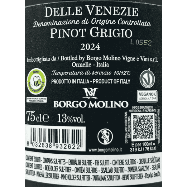 Pinot Grigio delle Venezie DOC 2024 - Borgo Molino Pinot Grigio delle Venezie DOC 2024 - Borgo Molino