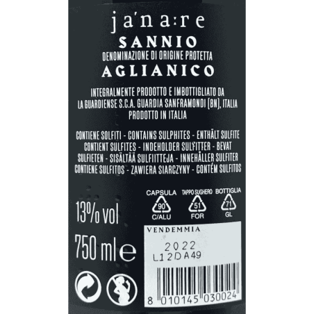 Aglianico Janare Sannio DOC 2022 - La Guardiense