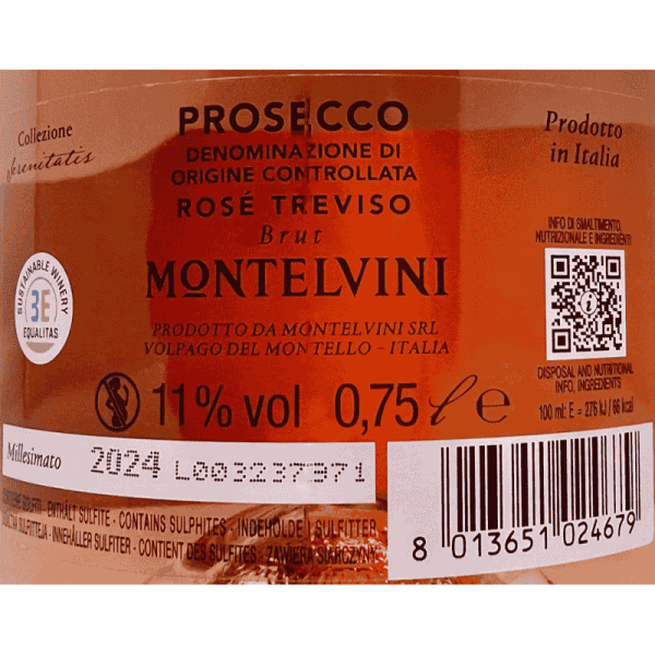 Prosecco Rosé Brut Millesimato Treviso DOC 2024 - Montelvini Prosecco Rosé Brut Millesimato Treviso DOC 2024 - Montelvini