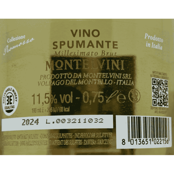 Spumante Promosso Millesimato Brut 2024 - Montelvini Spumante Promosso Millesimato Brut 2024 - Montelvini