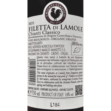 Chianti Classico Filetta di Lamole DOCG 2021 Bio - Fontodi
