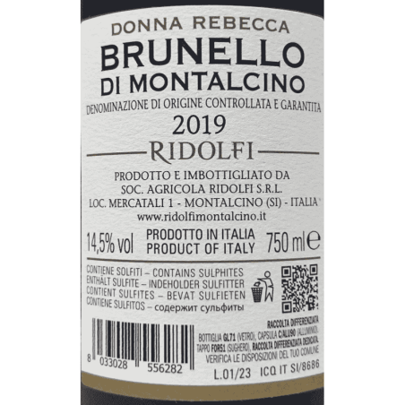 Brunello di Montalcino Riserva Donna Rebecca DOCG 2019 - Ridolfi