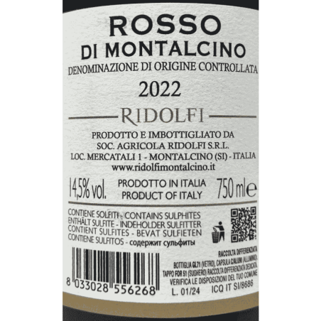 Rosso di Montalcino DOCG 2022 - Ridolfi