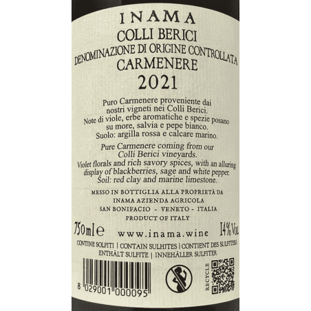 Carmenere Carminium Colli Iberici DOC 2021 - Inama
