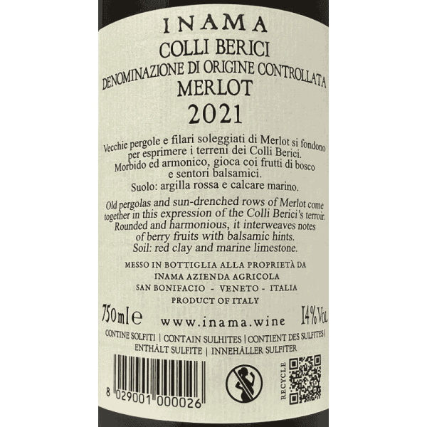 Merlot Campo del Lago Colli Iberici DOC 2021 - Inama Merlot Campo del Lago Colli Iberici DOC 2021 - Inama