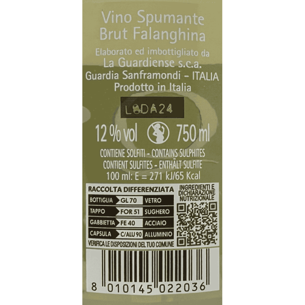 Spumante Falanghina Quid Brut - La Guardiense Spumante Falanghina Quid Brut - La Guardiense