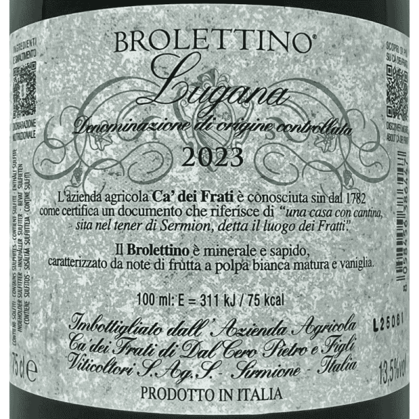 Lugana Brolettino DOC 2023 - Ca dei Frati Lugana Brolettino DOC 2023 - Ca dei Frati