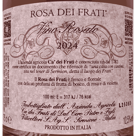 Rosa dei Frati Vino Rosato VdT 2024 - Ca dei Frati