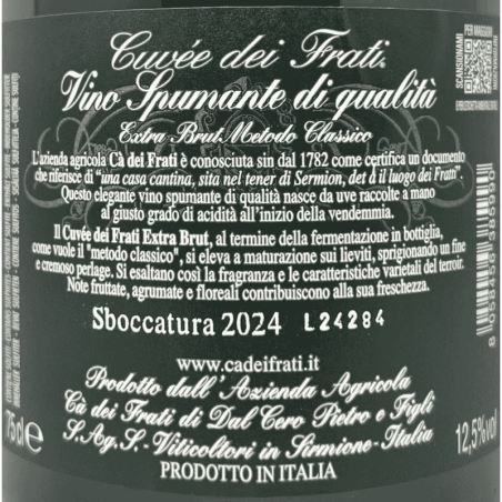Spumante Metodo Classico Cuvee dei Frati Extra Brut VSQ - Ca dei Frati