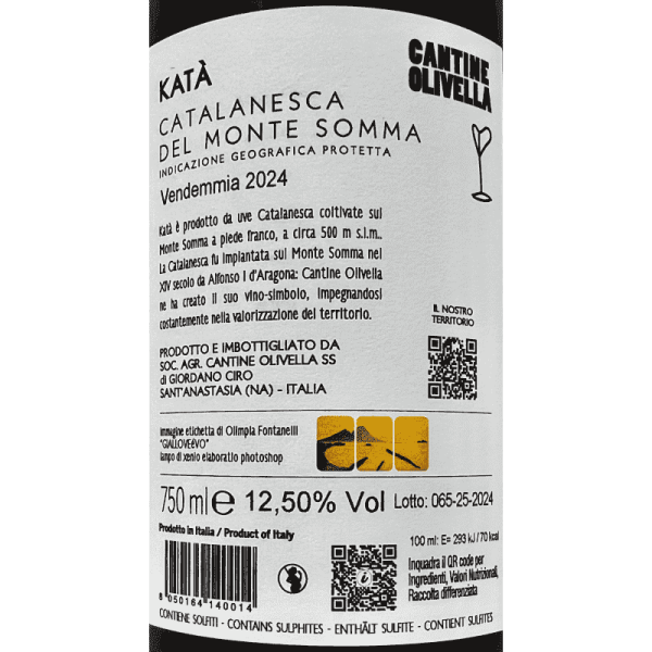 Catalanesca del Monte Somma Katà IGP 2024 - Cantine Olivella Catalanesca del Monte Somma Katà IGP 2024 - Cantine Olivella