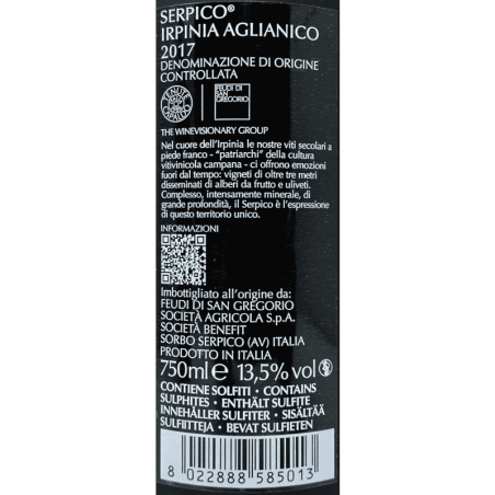 Serpico Aglianico Irpinia DOC 2017 - Feudi di San Gregorio