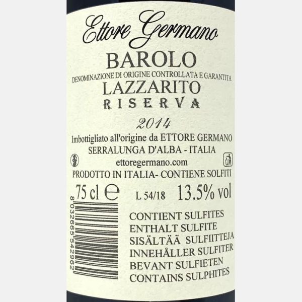 Barolo Lazzarito Riserva DOCG 2014 - Ettore Germano Barolo Lazzarito Riserva DOCG 2014 - Ettore Germano