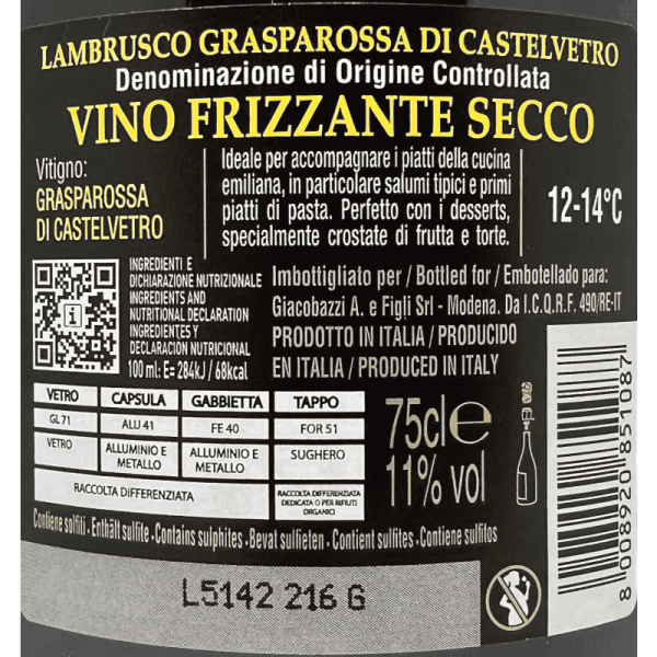 Lambrusco Grasparossa di Castelvetro... Lambrusco Grasparossa di Castelvetro...