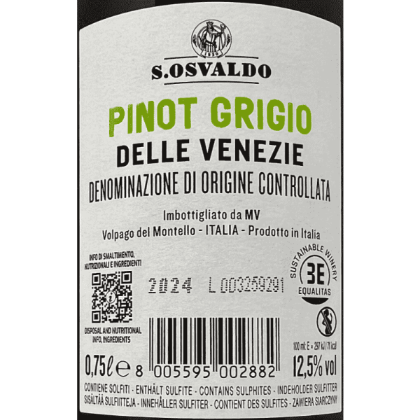 Pinot Grigio Antichi Poderi Delle Venezie DOC 2024 - San Osvaldo