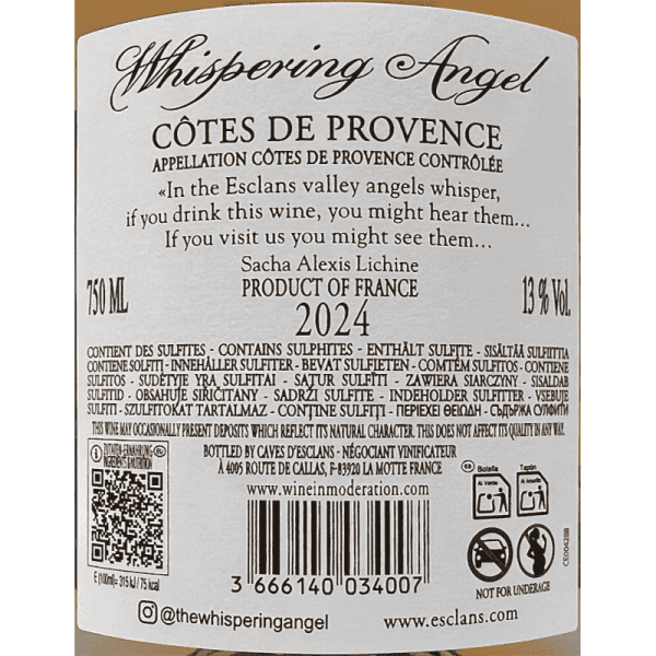 Rosé Whispering Angel Cotes de...