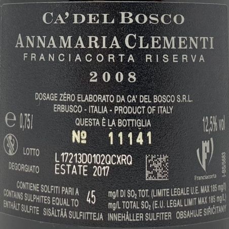 Franciacorta Riserva Annamaria Clementi Dosage Zéro DOCG 2008 - Ca del Bosco