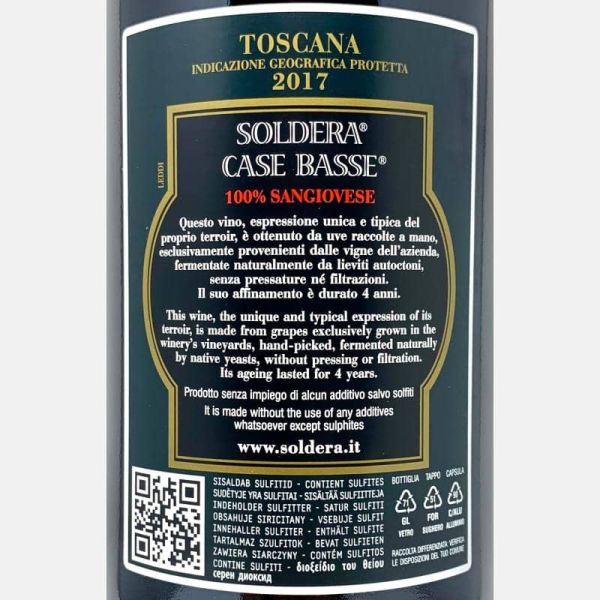 Soldera Case Basse Sangiovese Toscana...
