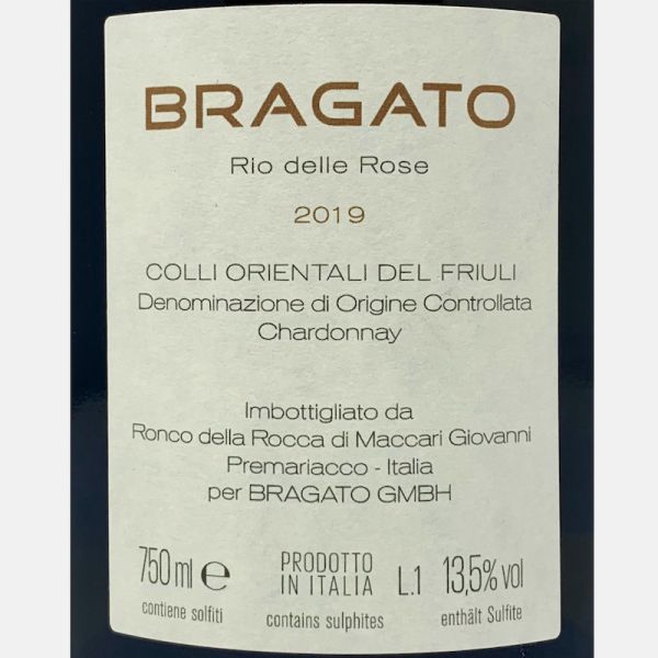 Chardonnay Rio delle Rose Colli Orientali Del Friuli DOC 2019 - Bragato Chardonnay Rio delle Rose Colli Orientali Del Friuli DOC 2019 - Bragato