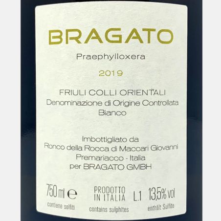 Friulano Praephylloxera Friuli Colli Orientali DOC 2019 - Bragato
