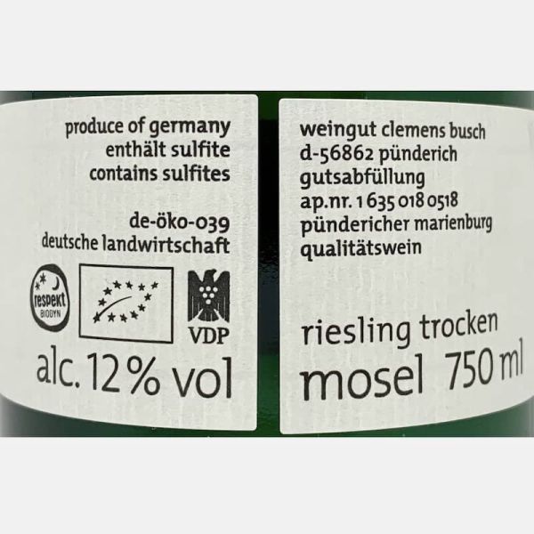 Riesling Marienburg Felsterrasse Grosse Gewächs VDP 2016 Bio - Clemens Busch Riesling Marienburg Felsterrasse Grosse Gewächs VDP 2016 Bio - Clemens Busch
