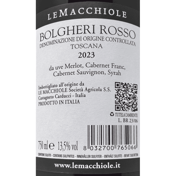 Bolgheri Rosso DOC 2023 - Le Macchiole