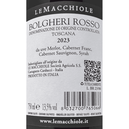Bolgheri Rosso DOC 2023 - Le Macchiole