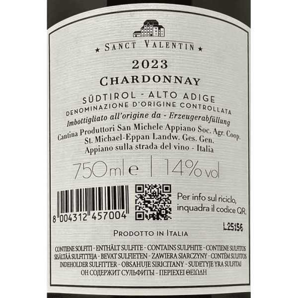 Chardonnay Sanct Valentin Alto Adige...