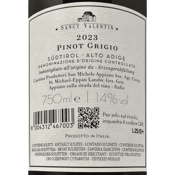 Pinot Grigio Sanct Valentin Alto...