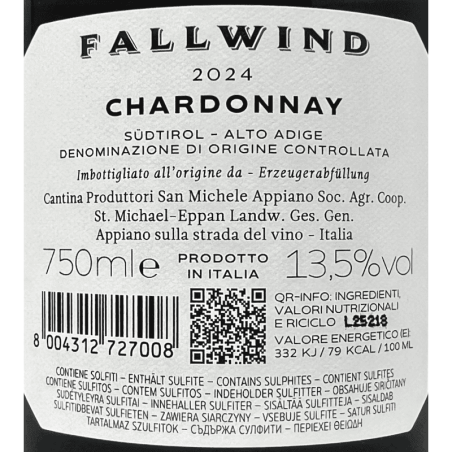 Chardonnay Fallwind Alto Adige DOC 2024 - St. Michael-Eppan
