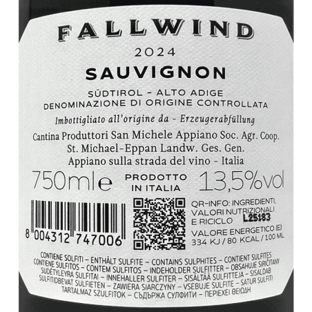 Sauvignon Fallwind Alto Adige DOC 2024 - St. Michael-Eppan