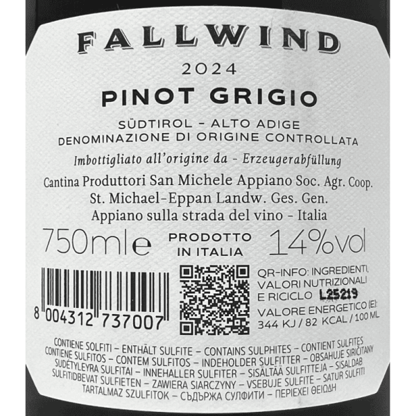 Pinot Grigio Fallwind Alto Adige DOC 2024 - St. Michael-Eppan
