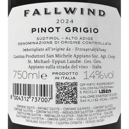 Pinot Grigio Fallwind Alto Adige DOC 2024 - St. Michael-Eppan