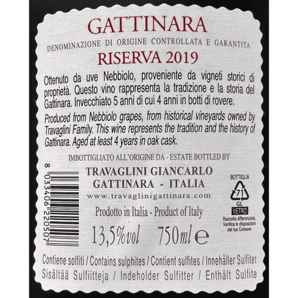 Gattinara Riserva DOCG 2019 - Travaglini