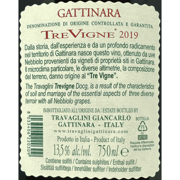 Gattinara Tre Vigne DOCG 2019 -...