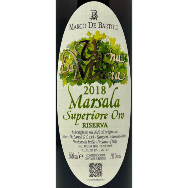 Marsala Superiore Oro Riserva Vigna La Miccia DOC 2018 0,5L - Marco de Bartoli