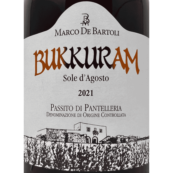 Passito di Pantelleria Bukkuram Sole d'Agosto DOC 2021 - Marco de Bartoli