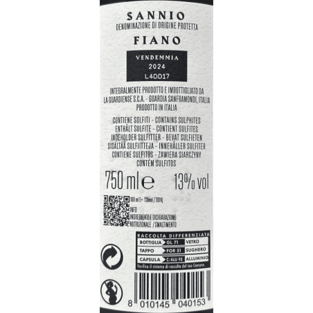 Fiano Janare Colle di Tilio Sannio DOP 2024 - La Guardiense