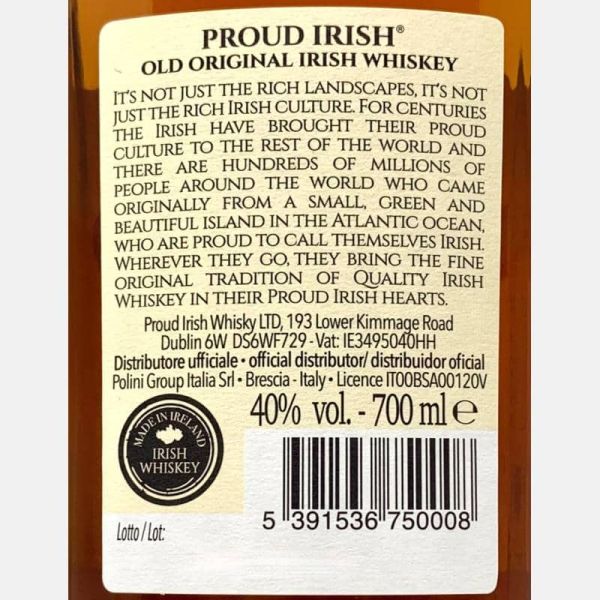 Proud Irish Whiskey Old Original 0,7L 40% Vol. Proud Irish Whiskey Old Original 0,7L 40% Vol.