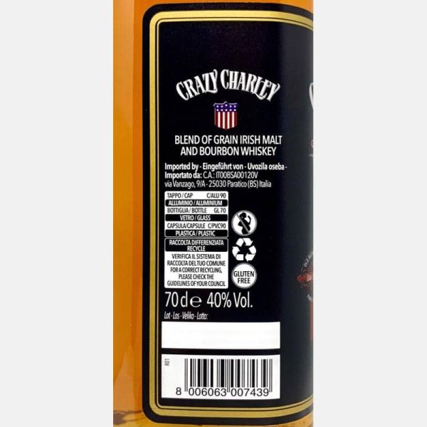 Bourbon Whiskey Crazy Charley Limited Edition 0,7L 40%Vol. Bourbon Whiskey Crazy Charley Limited Edition 0,7L 40%Vol.