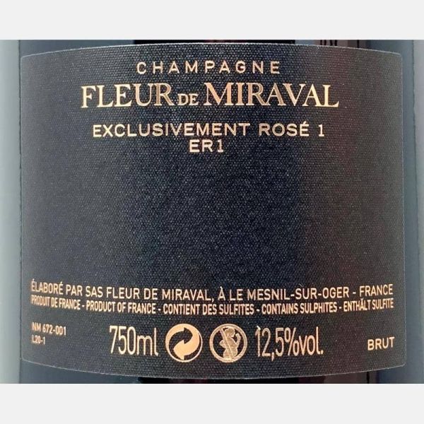 Champagne Fleur de Miraval Exclusivement Rosé ER1 - Brad Pitt, Angelina Jolie, Famille Perrin & Péters Champagne Fleur de Miraval Exclusivement Rosé ER1 - Brad Pitt, Angelina Jolie, Famille Perrin & Péters