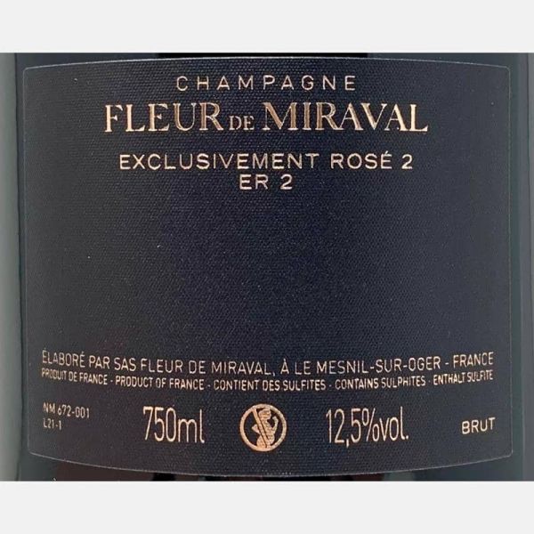 Champagne Fleur de Miraval Exclusivement Rosé ER2 - Brad Pitt, Angelina Jolie, Famille Perrin & Péters Champagne Fleur de Miraval Exclusivement Rosé ER2 - Brad Pitt, Angelina Jolie, Famille Perrin & Péters