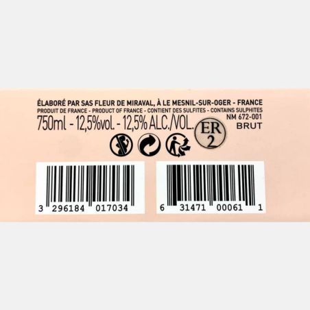 Champagne Fleur de Miraval Exclusivement Rosé ER2 - Brad Pitt, Angelina Jolie, Famille Perrin & Péters