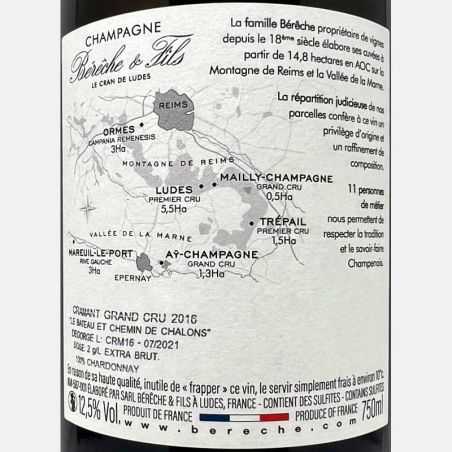 Champagne Cramant Grand Cru AOC 2016 - Bérêche & Fils