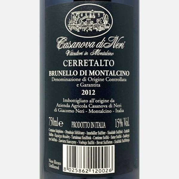 Brunello di Montalcino Cerretalto DOCG 2012 - Casanova di Neri Brunello di Montalcino Cerretalto DOCG 2012 - Casanova di Neri