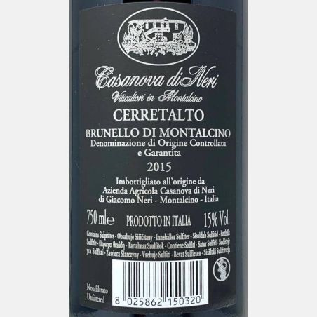 Brunello di Montalcino Cerretalto DOCG 2015 - Casanova di Neri